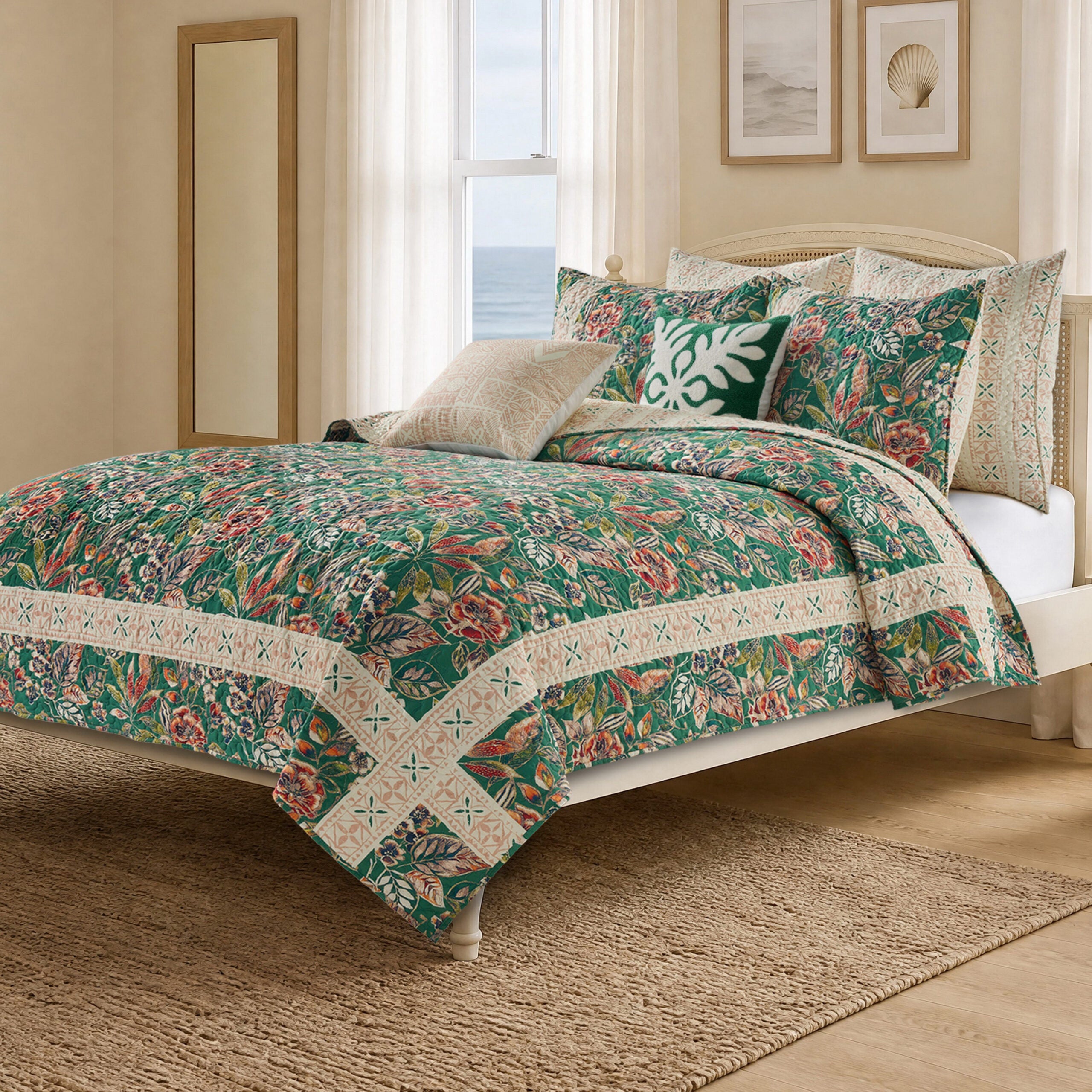 Kaia Tropical Botanical Quilt Set, MULTI, alternate image number 1