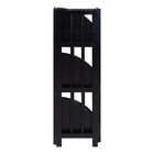 4-Shelf Corner Folding Bookcase-Black, , alternate image number null