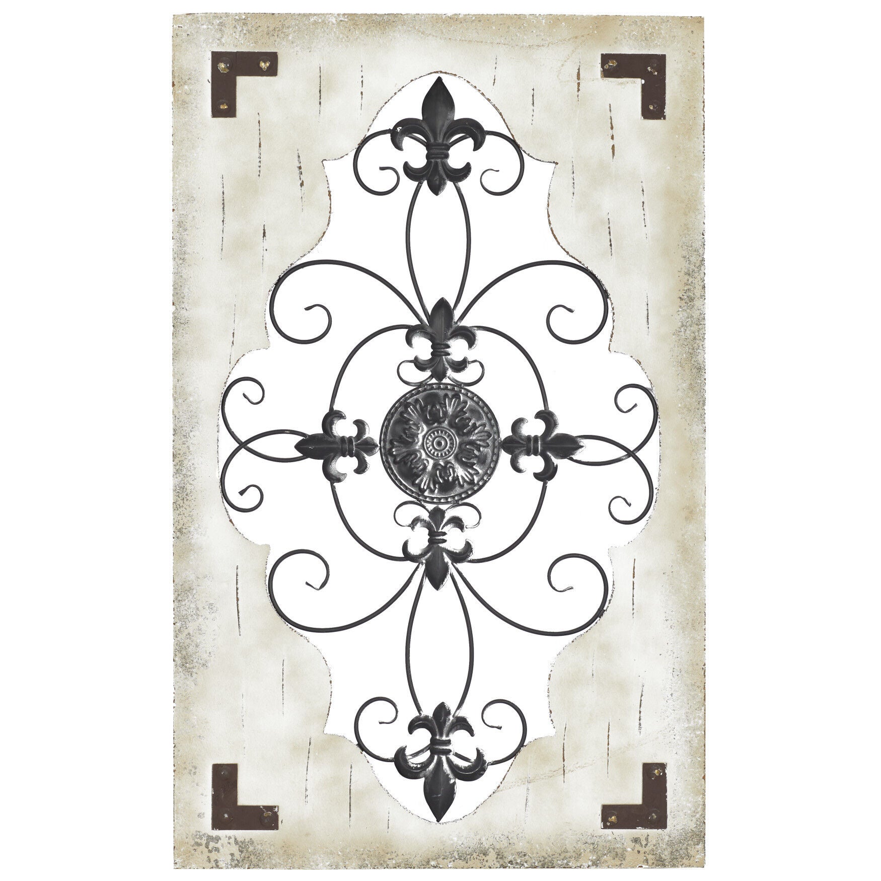 Cream Rustic Ornamental Wood Wall D&eacute;cor, CREAM, hi-res image number 0