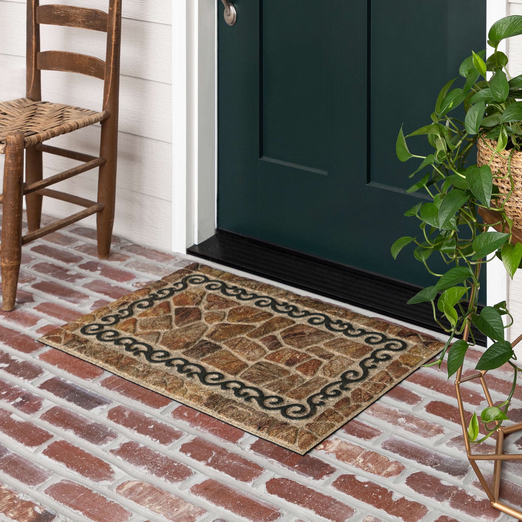 Scroll And Stone Brown 1' 6 inches X 2' 6 inches, , alternate image number 5