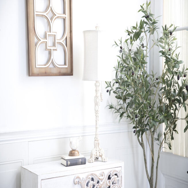 White Polystone Coastal Buffet Lamps, , alternate image number null