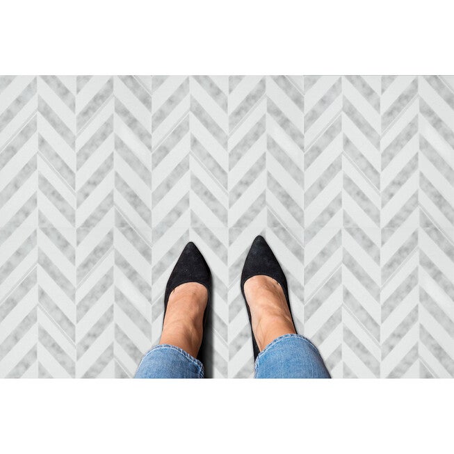 Retro 12x12 Self Adhesive Vinyl Floor Tile - Chevron - 20 Tiles/20 sq. ft., , alternate image number 2