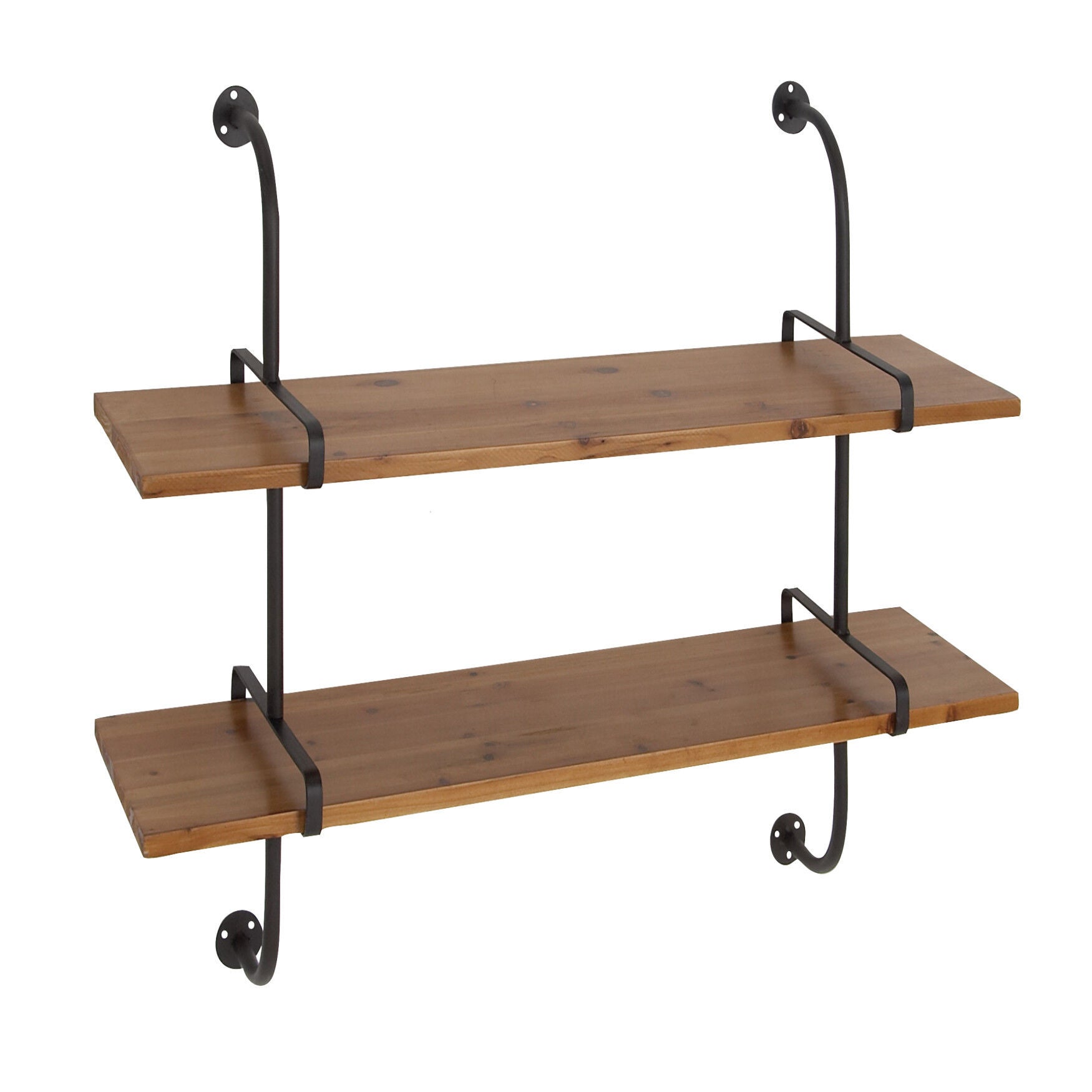 Brown Wood Industrial Wall Shelf Wall Shelf, , alternate image number 3