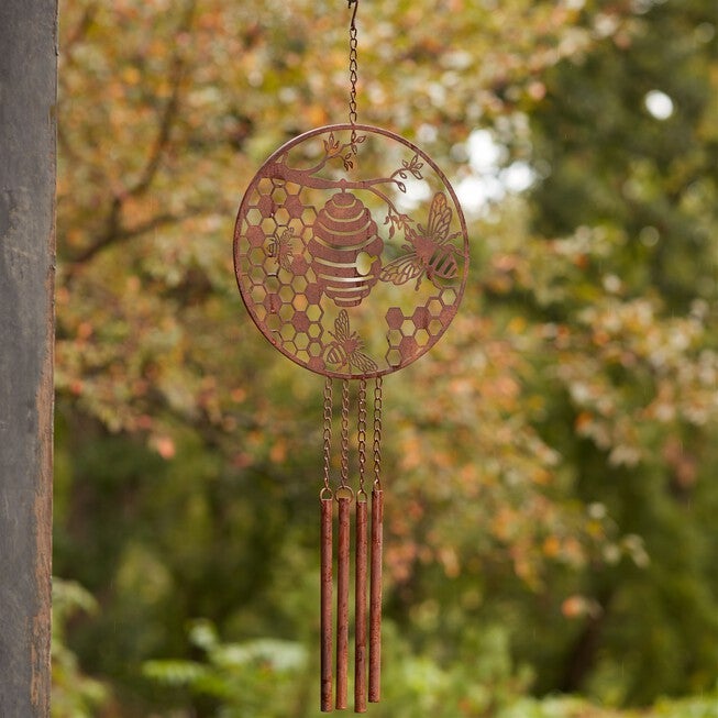 Bumble Bee Hive Garden Sign 15.5 inchesH, BRONZE, alternate image number null