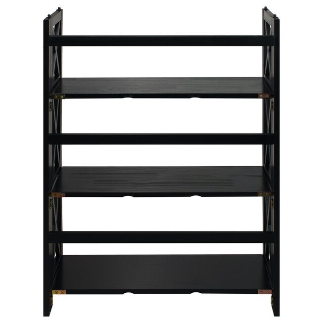 Montego 3-Shelf Folding Bookcase -Black, , alternate image number null