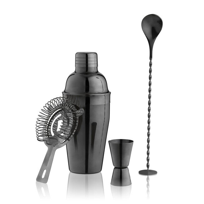 Gunmetal Black Barware Set By True, BLACK, hi-res image number null