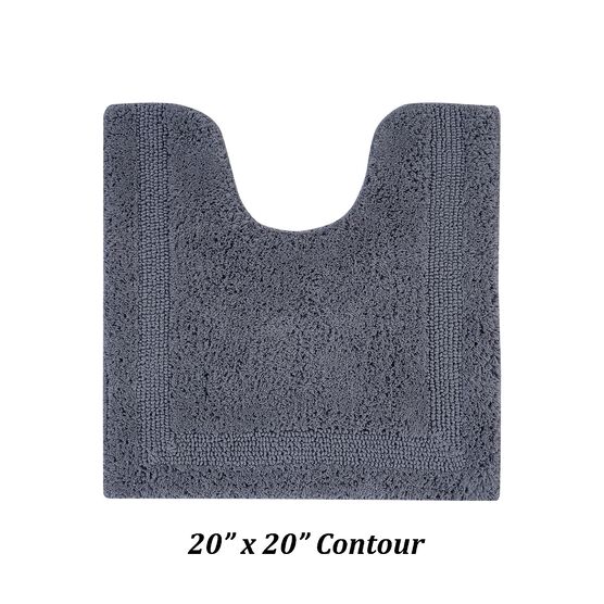 Lux Collections Bath Mat Rug 20" X 20" Contour, GRAY, hi-res image number null