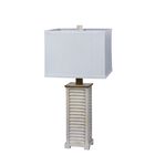 26" Antique Ivory Resin Table Lamp, , on-hover image number null