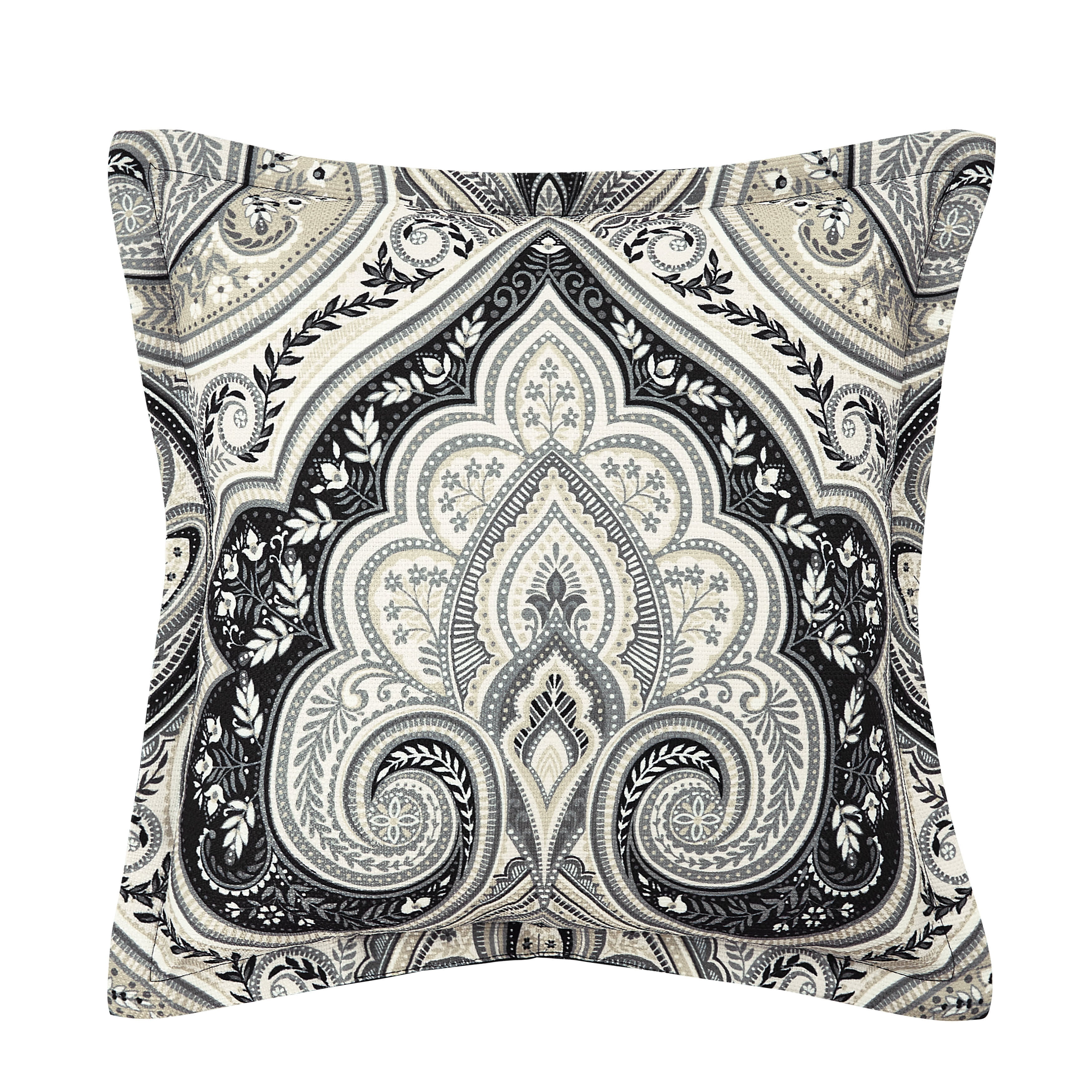 Messina 18 Inch Square Decorative Throw Pillow, BLACK, hi-res image number null