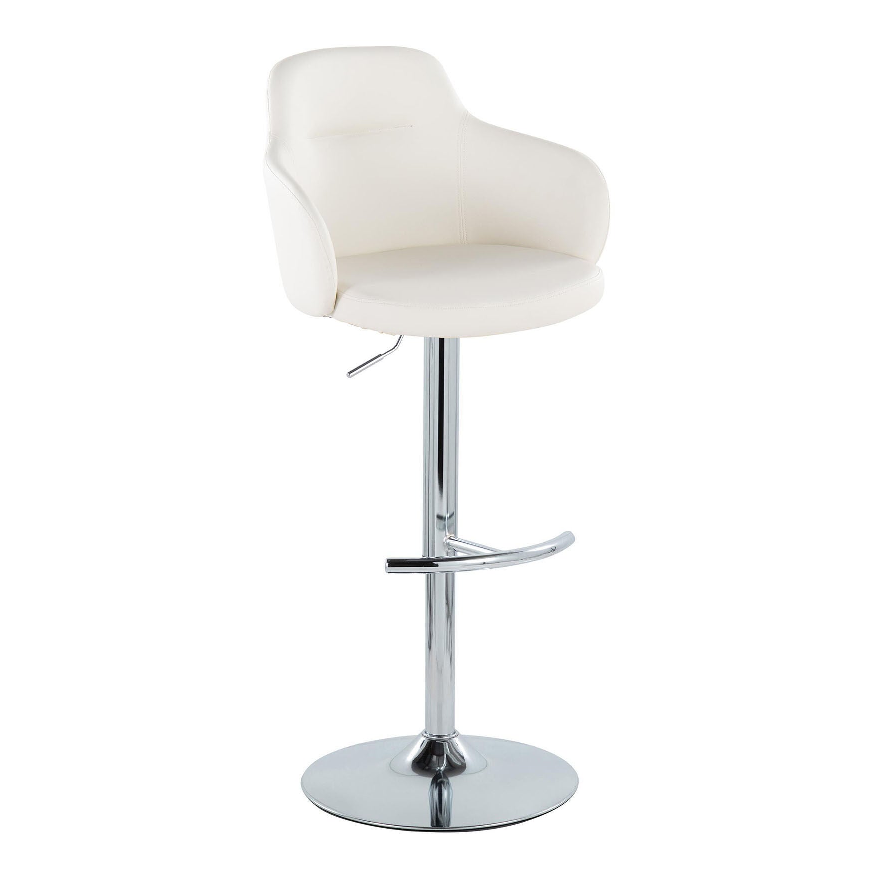 Boyne Adjustable Barstool - Set Of 2, CHROME WHITE, hi-res image number 0