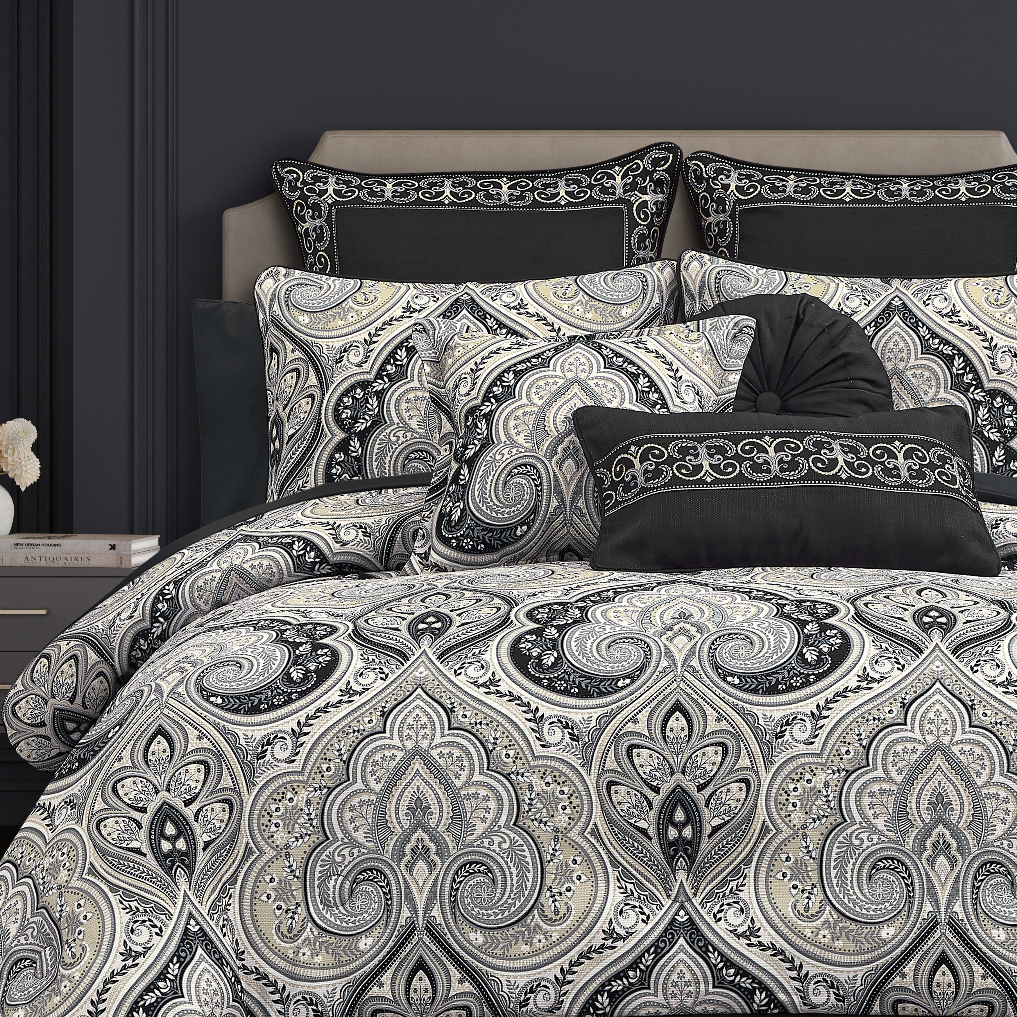 Messina 3 Piece Comforter Set, BLACK, alternate image number null