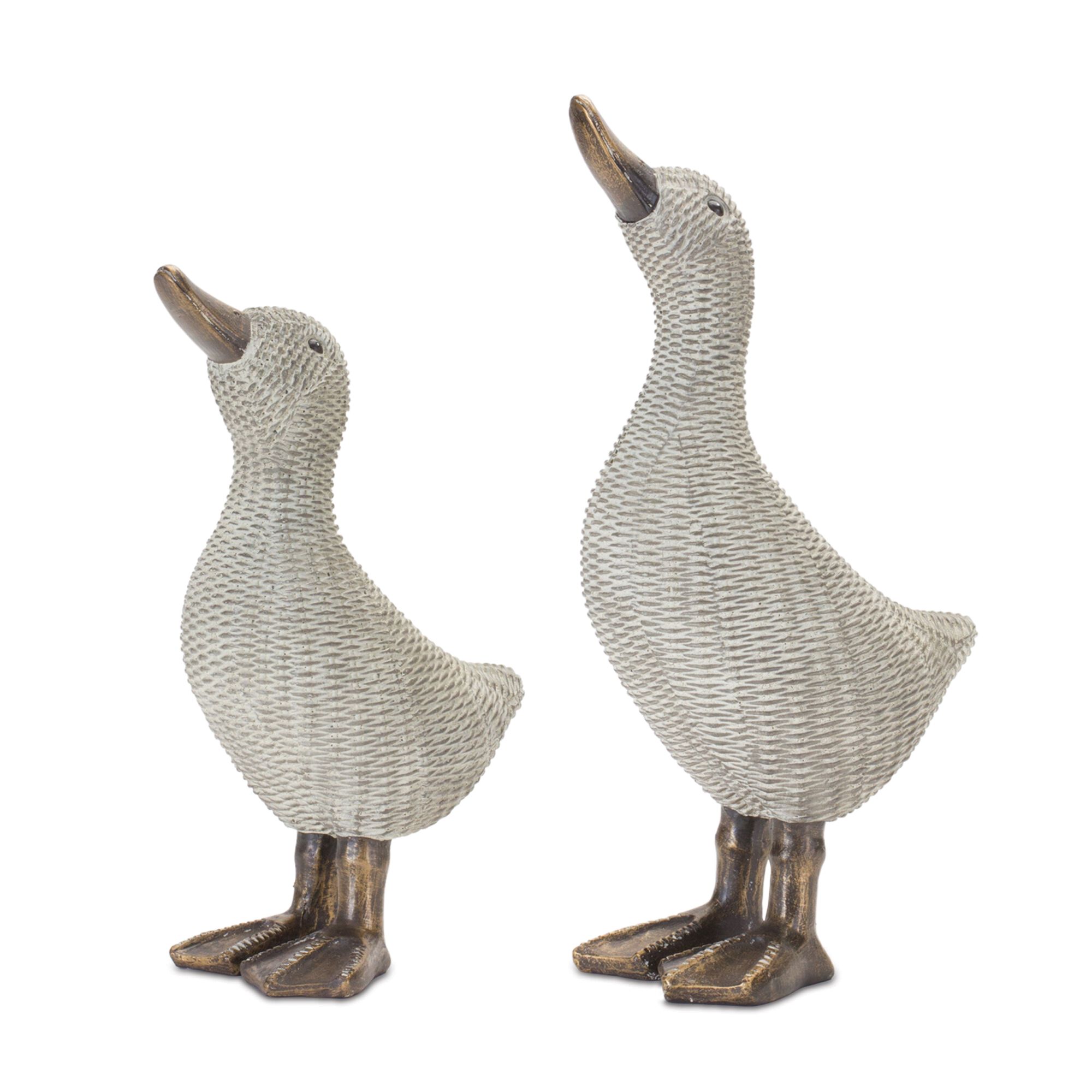 Duck (Set of 4) 8.25 inchesH, 10.375 inchesH Resin, BROWN, hi-res image number 0
