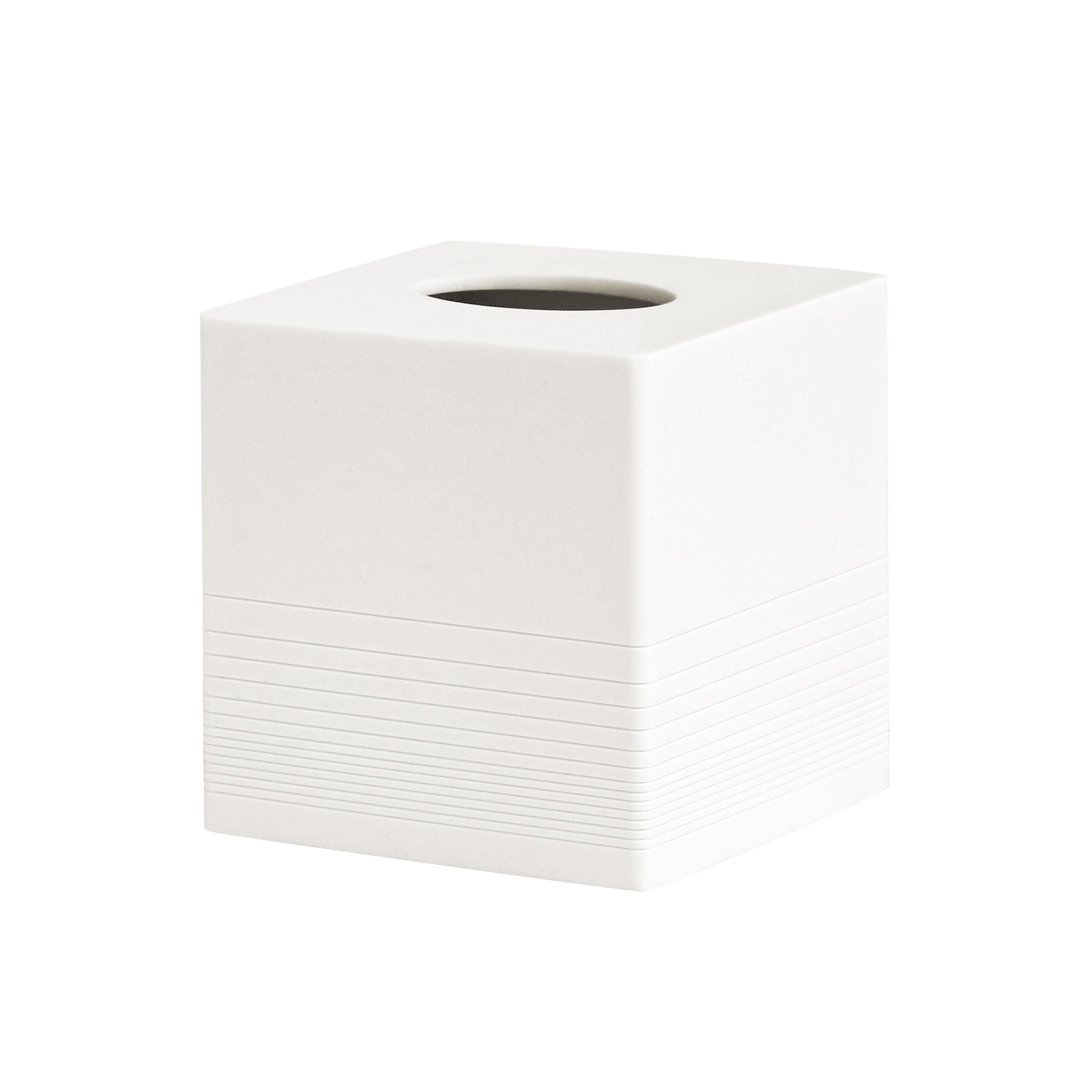 REVERIE BATH ACCESSORIES TISSUE COVER, WHITE, hi-res image number 0