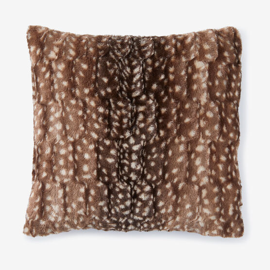 Animal Print Faux Fur Pillow Covers, DEER PRINT, hi-res image number null