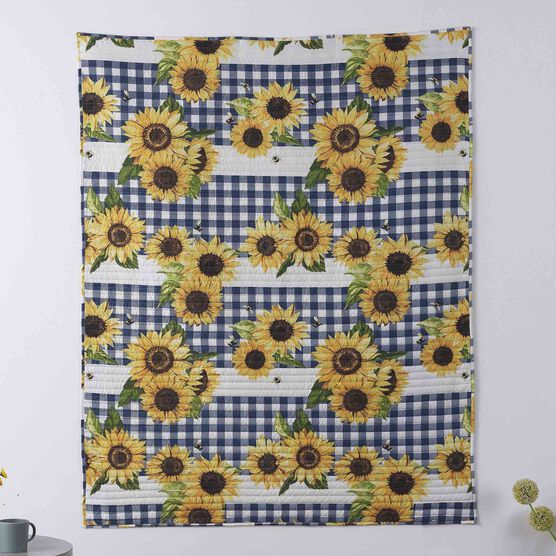 Sunflower Gold Throw Blanket, , on-hover image number null