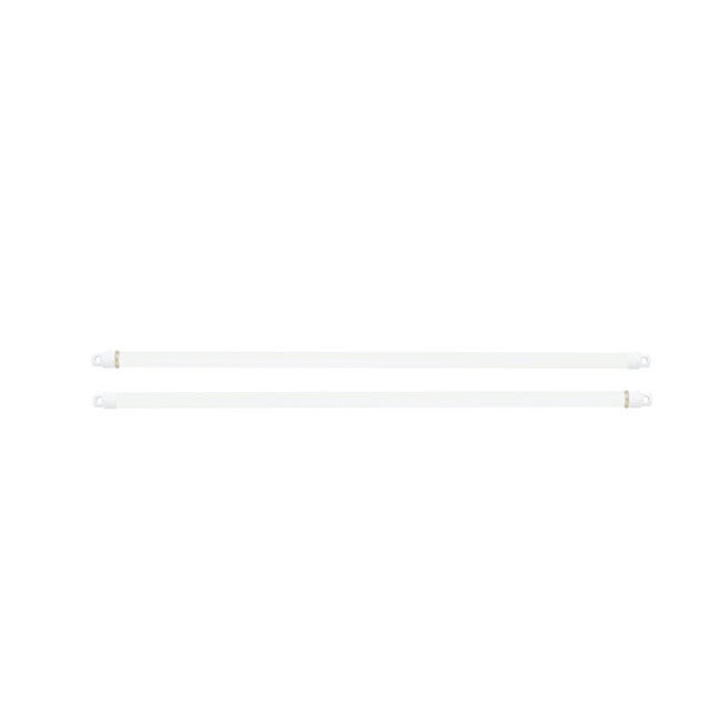 Fantasia Swivel End Sash Rod Set Of Two, WHITE, hi-res image number null