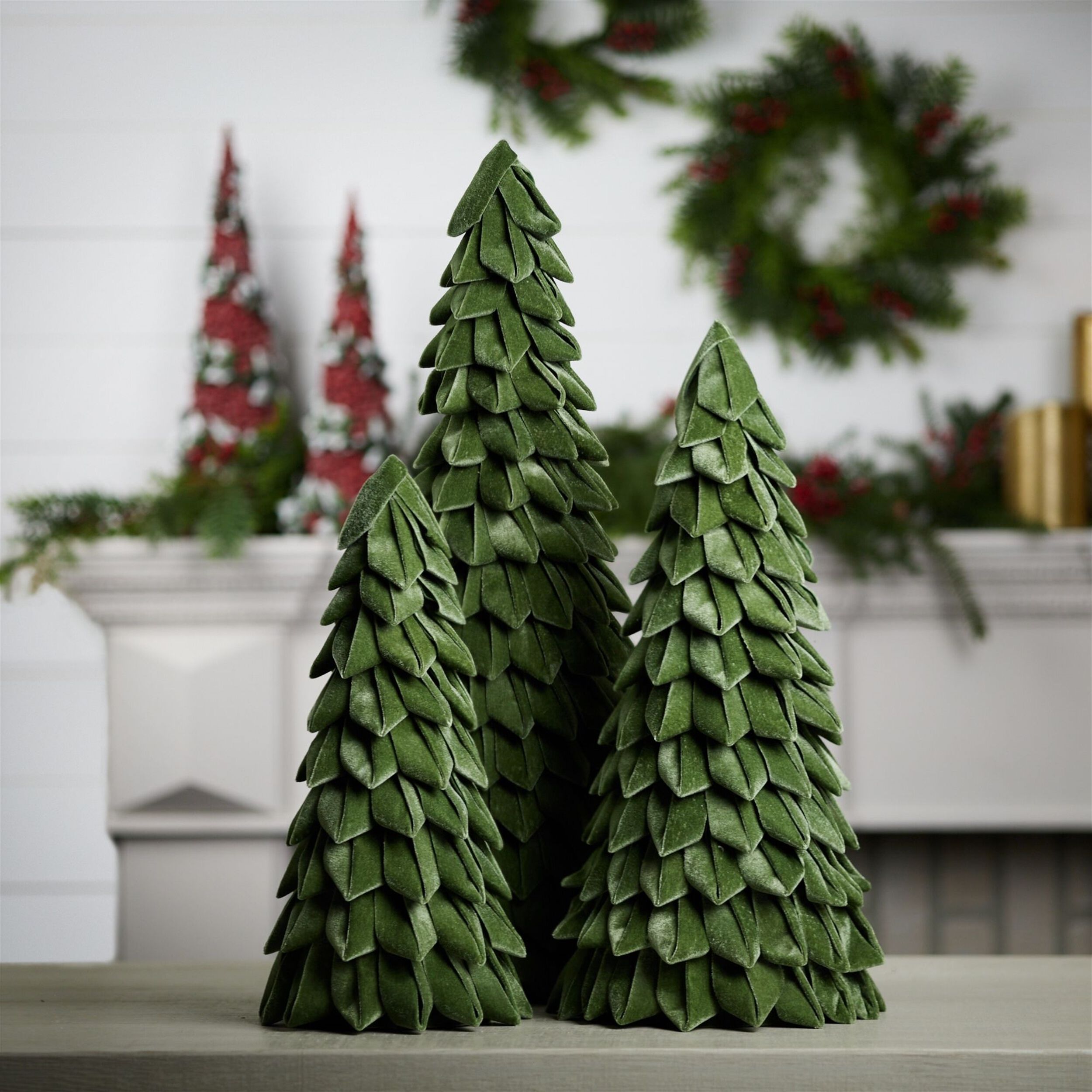 Fabric Pine Tree (Set of 2), GREEN, alternate image number 2
