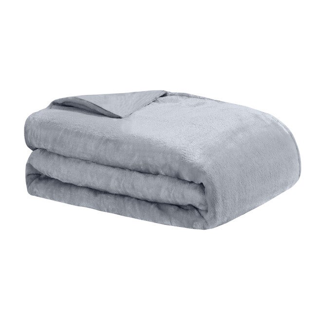Crystal 15lb Reversible Cooling Weighted 48x72 Blanket with Removable Cover, SILVER GREY, hi-res image number null