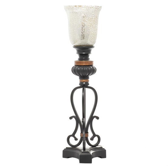 Set Of 2 Black Metal Boho Style Uplight, BLACK, hi-res image number null