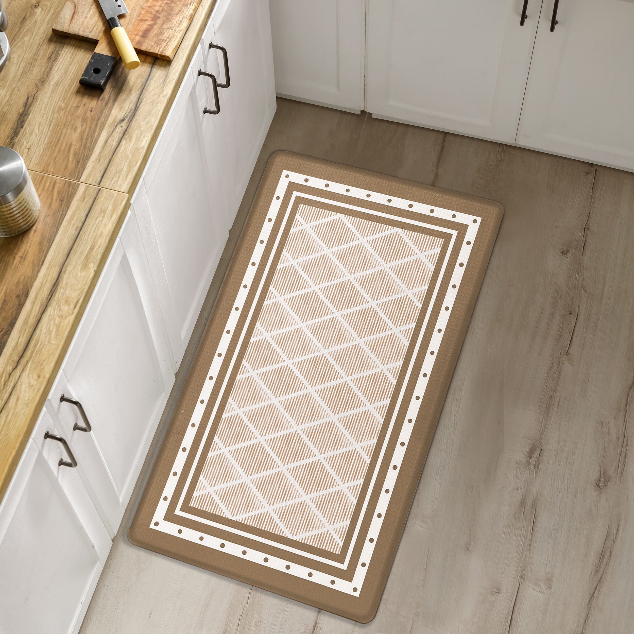 Boho 18x30 Anti Fatigue Mat, MOCHA, alternate image number 1