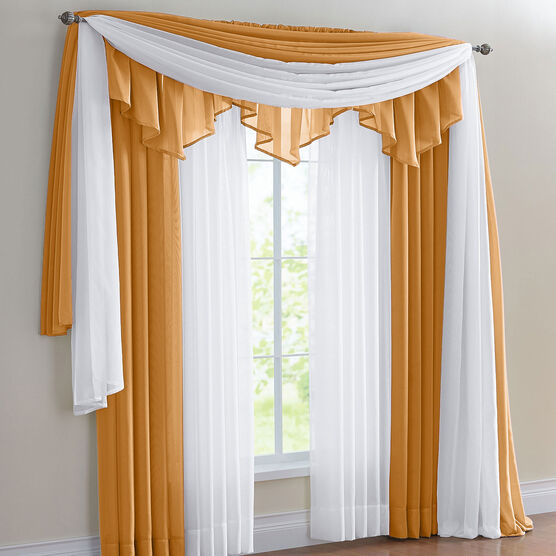 BH Studio Sheer Voile Ascot Valance, GOLD, hi-res image number null