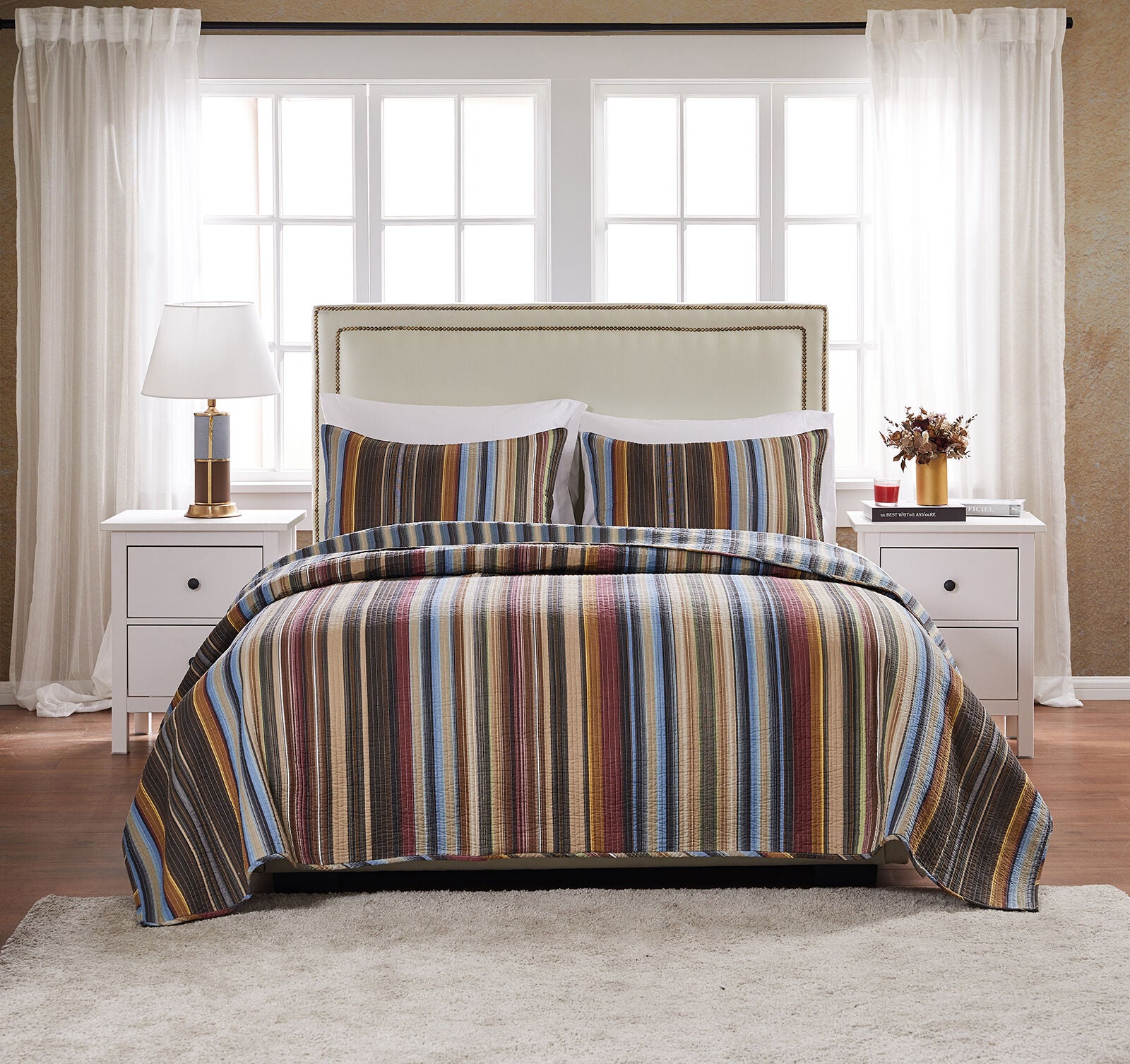 Durango Rustic Stripes 100% Cotton Quilt Set, EARTH, alternate image number 5