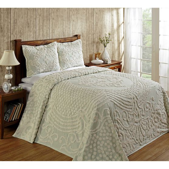 Tufted Chenille Bedspread , SAGE, hi-res image number null