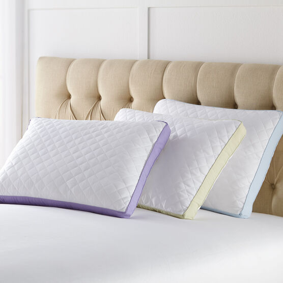 Side Sleeper Gusseted Density 2-Pack Pillows, WHITE LIGHT BLUE, hi-res image number null