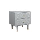 Two Drawer Geo Texture Nightstand, GREY GOLD, hi-res image number 0