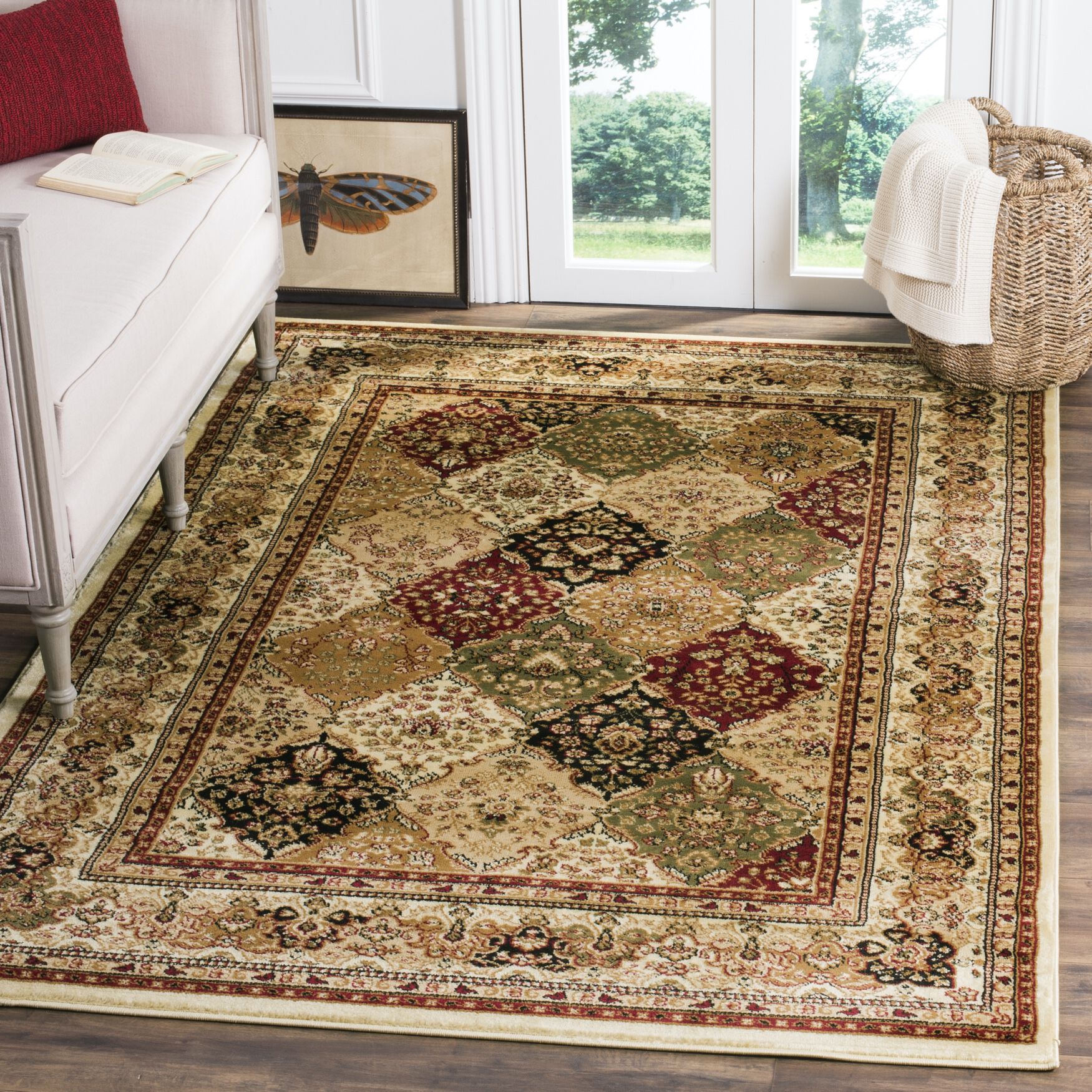 Lyndhurst 221 Multi / Ivory 4' X 6' Small Rectangle Rug, , on-hover image number 1