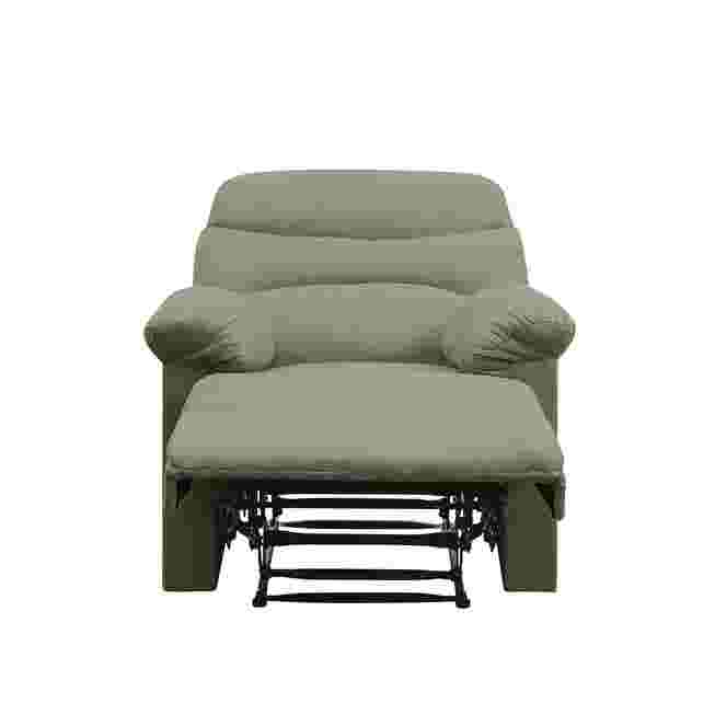 Beige recliner with footrest open