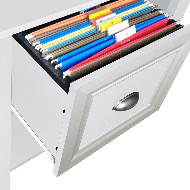 Saint Birch Ansel 56 Inches L-Desk With Keyborad Pullout Tray Writing Desk, , alternate image number null