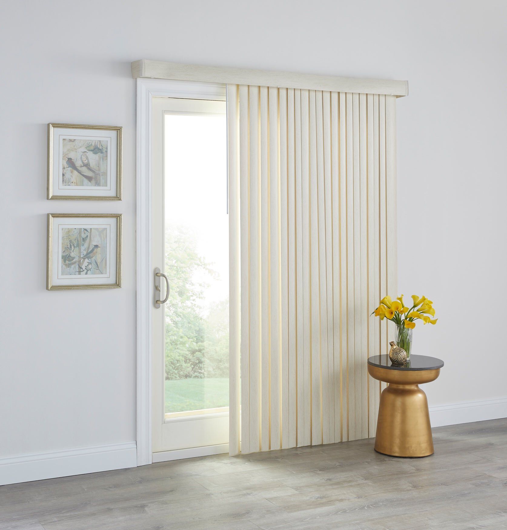 Printed Wood-Grain Vertical Blinds, EGGSHELL, hi-res image number 0