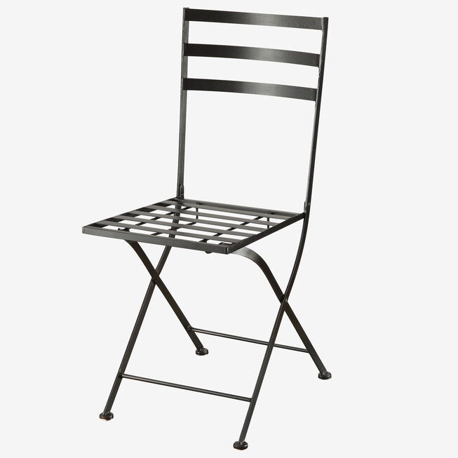 2 Black Metal Chairs, BLACK METAL, hi-res image number 0