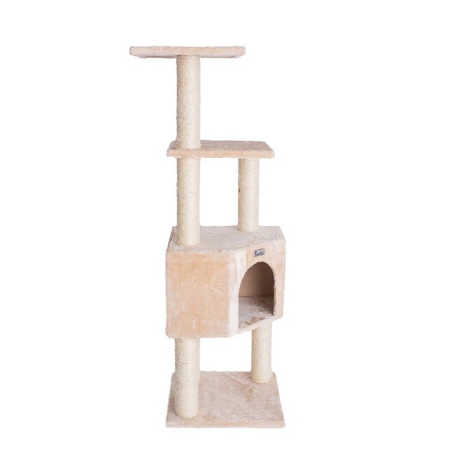 Gleepet 48 inches Real Wood Cat Tree With Perch And Playhouse, , alternate image number null