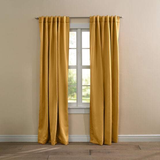 BH Studio Room-Darkening Back-Tab Panel, GOLD, hi-res image number null