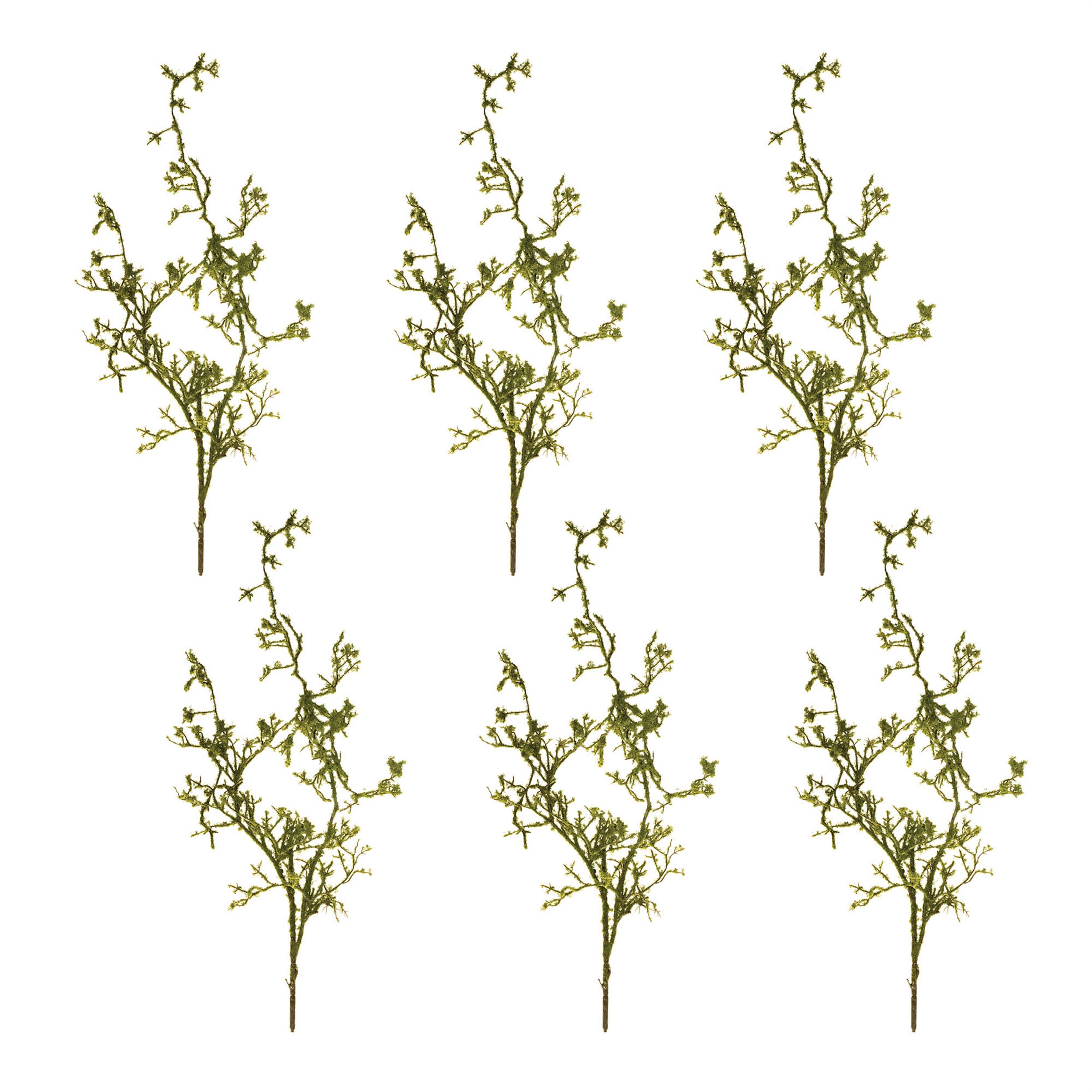 Mossy Twig Branch Vine Set of 6, GREEN BROWN, alternate image number 2