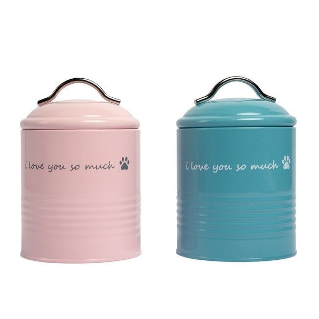I Love You So Much Dog Treat Canister Gift Set, PINK BLUE, hi-res image number null