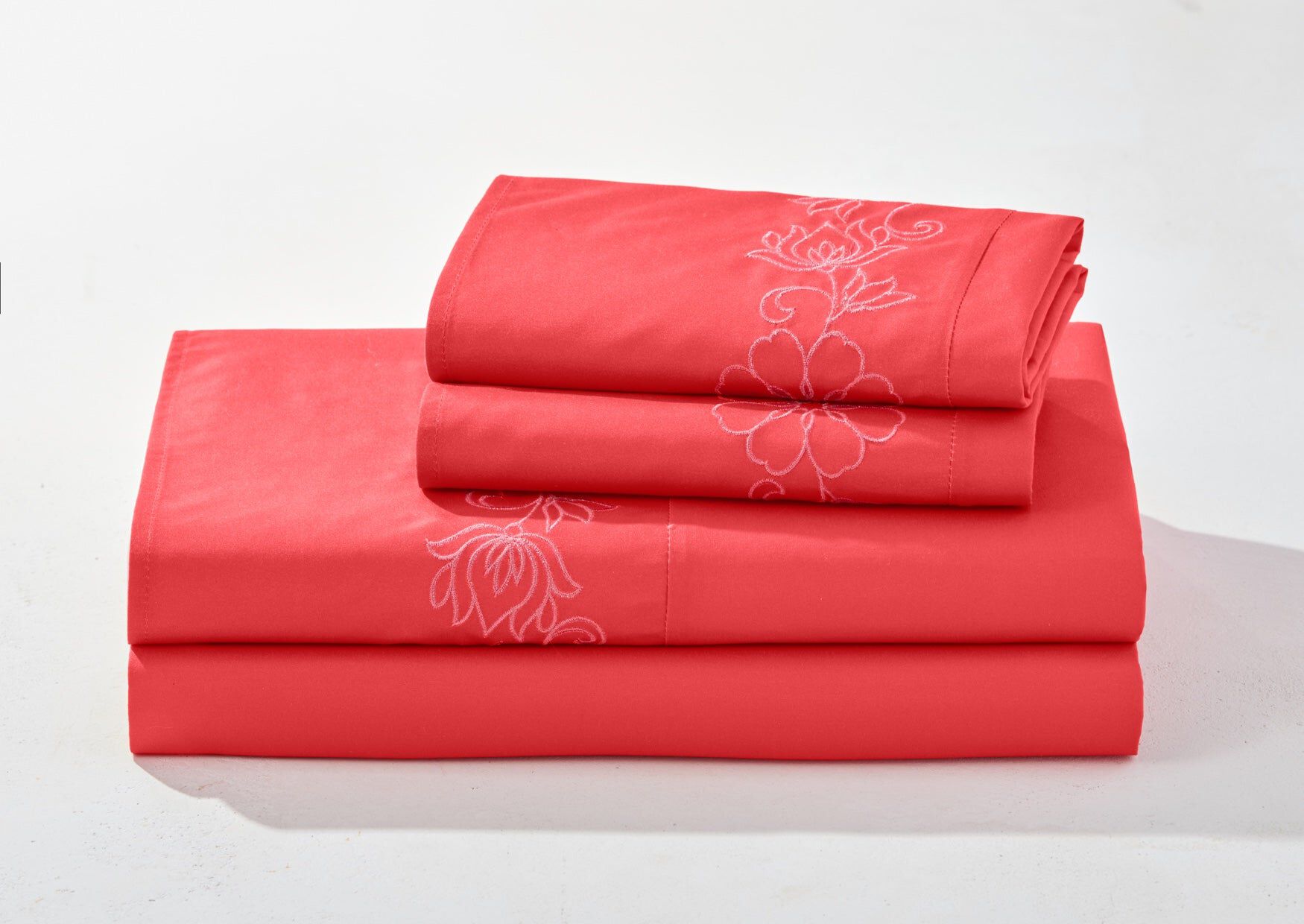 Anna Embroidered Sheet Set, SOFT GERANIUM, hi-res image number 0
