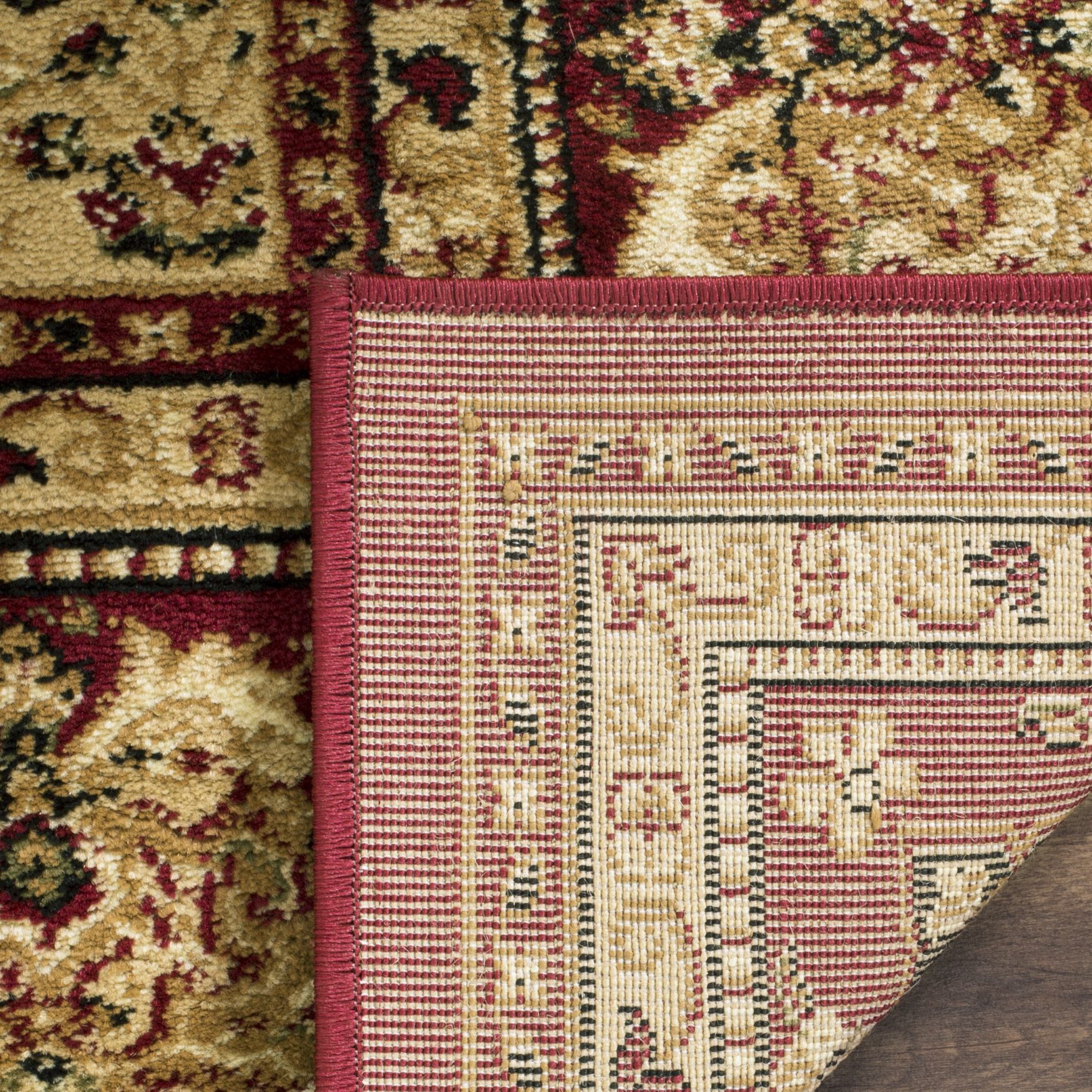 Lyndhurst 221 Multi / Red 5'-3 inches X 7'-6 inches Medium Rectangle Rug, , alternate image number 3