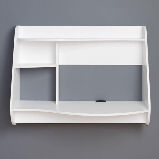 Curved Hutch-Style Floating Desk, , alternate image number null