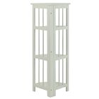 4-Shelf Corner Folding Bookcase-White, , alternate image number null