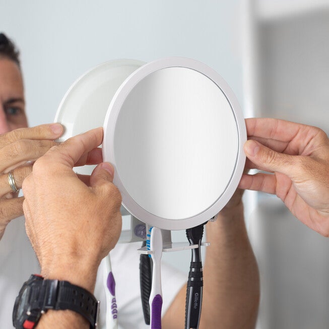 Fog Free Adjustable Shower Mirror, , on-hover image number 1