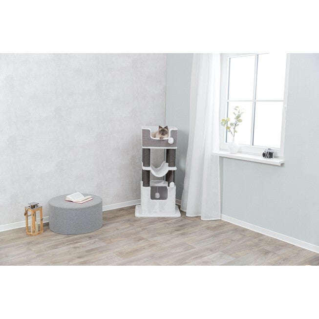 Lucano Cat Tower Scratching Post Cream/Gray, , on-hover image number null