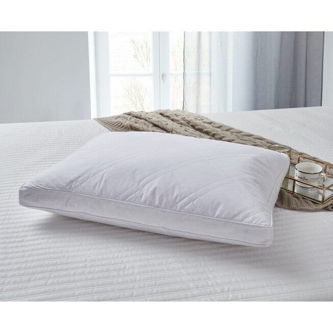 233 Thread Count Cotton Quilted White Goose Feather And Down Pillow (2-pack), , on-hover image number 1