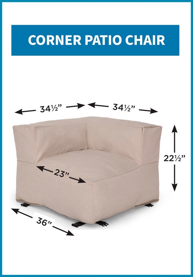 Santorini Modular Corner Patio Chair, , alternate image number null