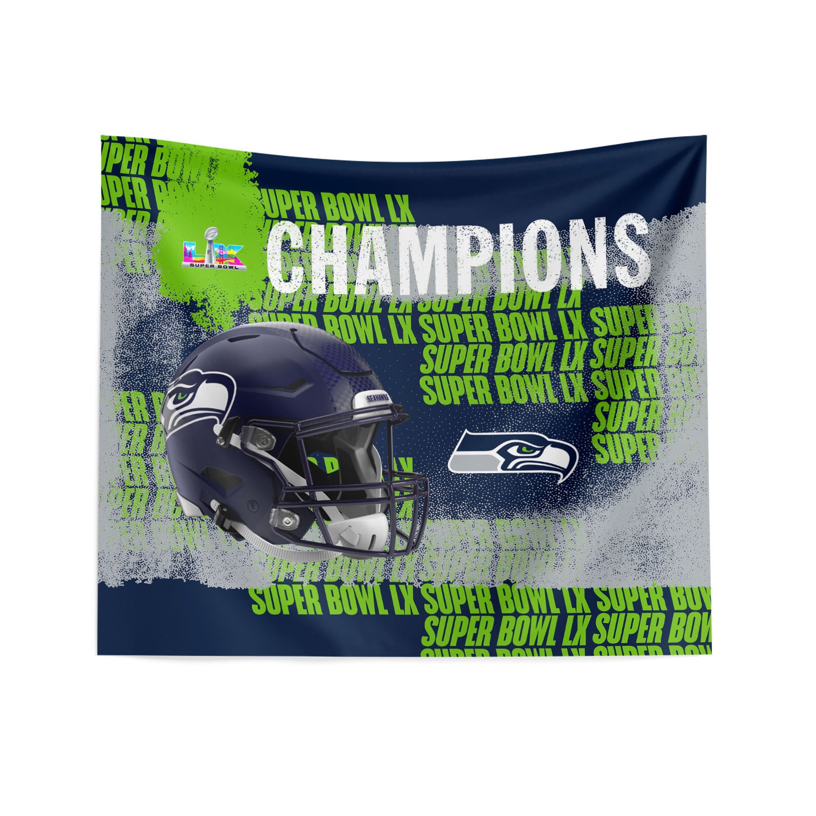 NFL Super Bowl 2026 Wall Hanging 34x40 inches, GREEN, hi-res image number 0