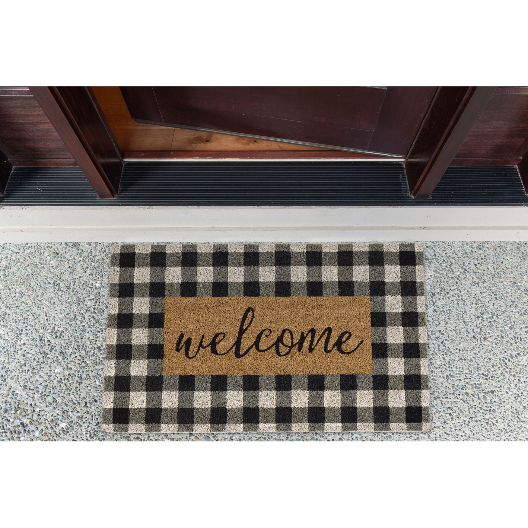 Checkers Welcome Doormat, , on-hover image number 1