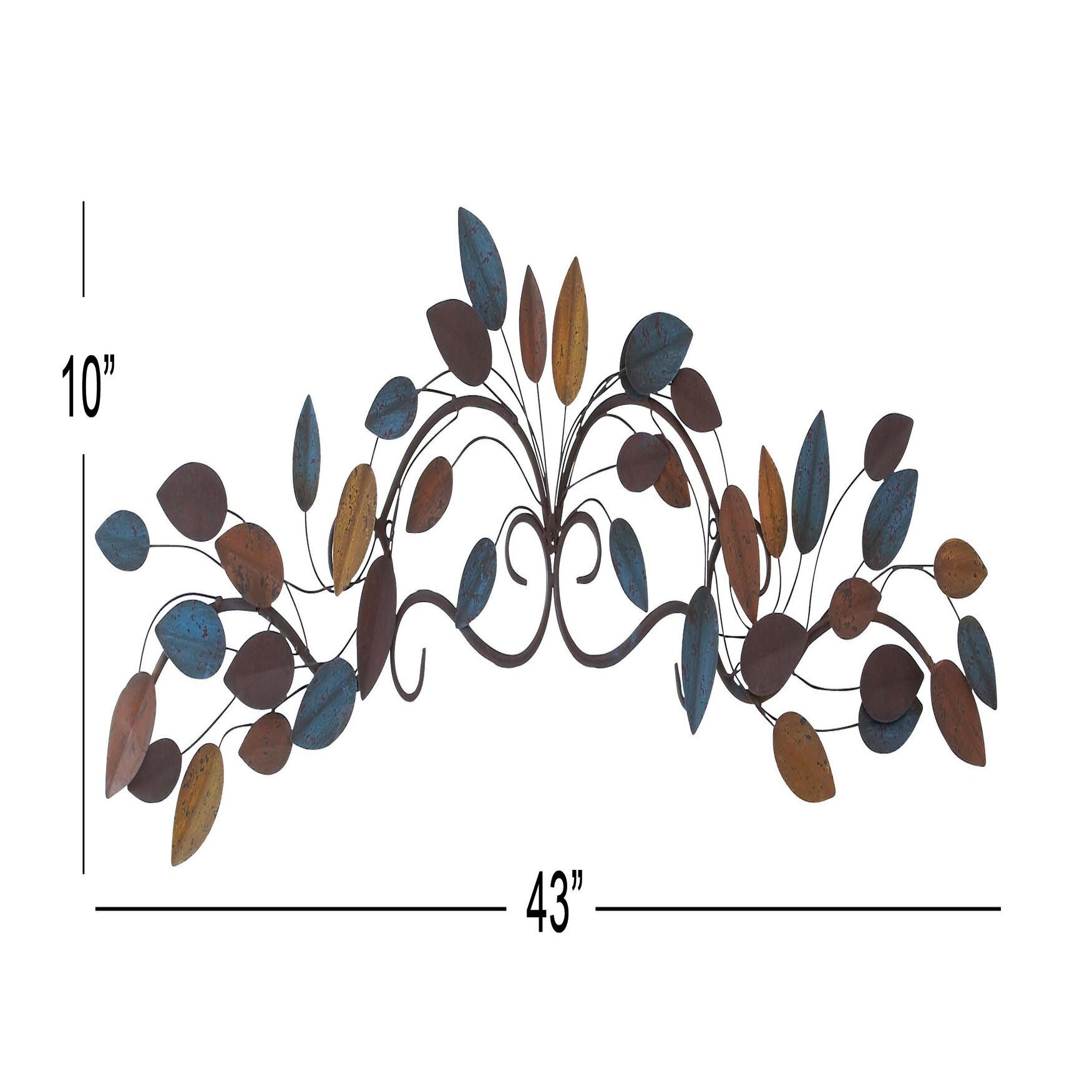 Multi Colored Metal Traditional Floral Wall Decor, , alternate image number 7