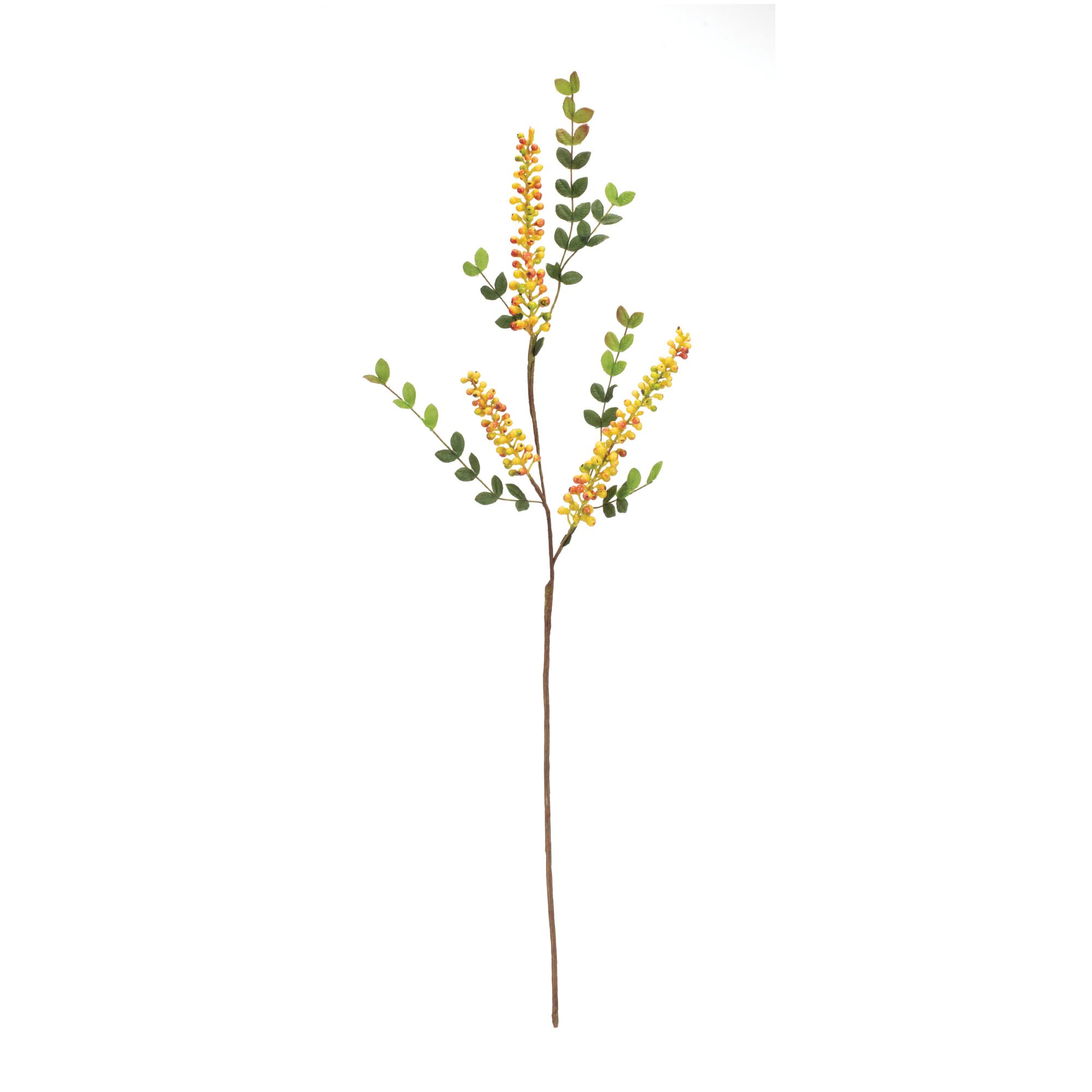 Yellow Berry Foliage Spray (Set of 6), YELLOW/GREEN, alternate image number 1